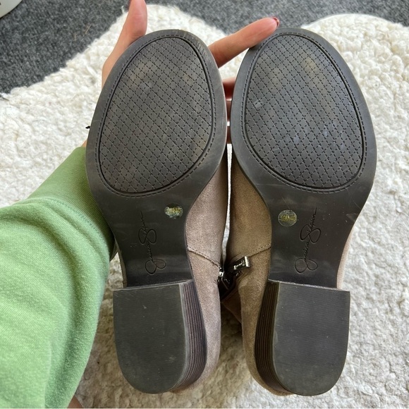 Jessica Simpson Dalisa Beige Suede Western Boho Slouch Neutral Booties 10M - Picture 6 of 16